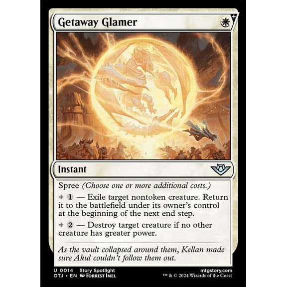 MtG Outlaws of Thunder Junction Uncommon Getaway Glamer #14