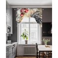 thumbnail image 3 of Retro Rooster Swag Valances for Windows, Small Curtains Drapes, Pastoral Animals Watercolor Kitchen Window Curtains Over Sink Rod Pocket Window Treatment Valance for Bedroom/Bathroom 56"x36", 3 of 5