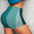 thumbnail image 4 of Fotbe Teal Color Shorts Sin Costuras – Shorts Deportivos de Cintura Alta para Mujer, Elásticos para Gimnasio, Yoga, Running o Ciclismo-Medium, 4 of 8