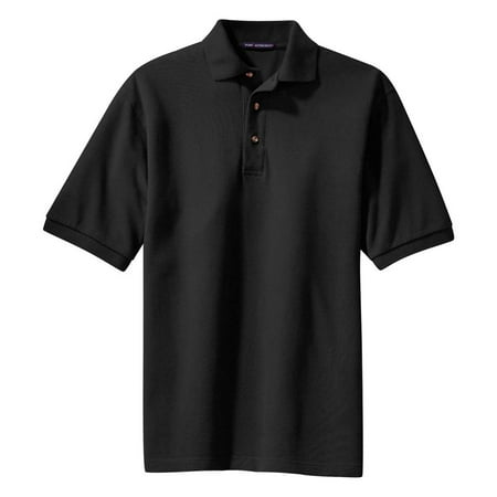 Mens Organic Pique Polo - Port Authority Men's Heavyweight Pique Knit Polo Shirt