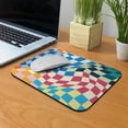 thumbnail image 5 of WIRESTER 9.5x7.88 in Rectangle Mouse Pad with Non-Slip Rubber Base for Computers, Laptop, Office & Home - Colorful Wavy Checkerboard, 5 of 5