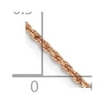 thumbnail image 5 of Auriga Fine Jewelry 14K Rose Gold 1.5mm Diamond Cut Rope Anklet 10inch for Women, 5 of 6