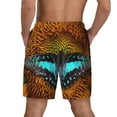 thumbnail image 2 of Lsque Mens Swim Trunks Butterfly Alighted On Sunflowers Pattern - Bathing Suit Compression Liner - Beach Swim Shorts Swimwear - (S-3XL) - Stretch Quick Dry -Large, 2 of 9