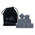 thumbnail image 1 of 4x 9x Piedras para Whisky, Rocas Enfriadoras Reutilizables con Bolsa de Almacenamiento de Terciopelo, Mantiene Tu Bebida Fría, Cubo Enfriador, Piedras 4 piezas, 1 of 8