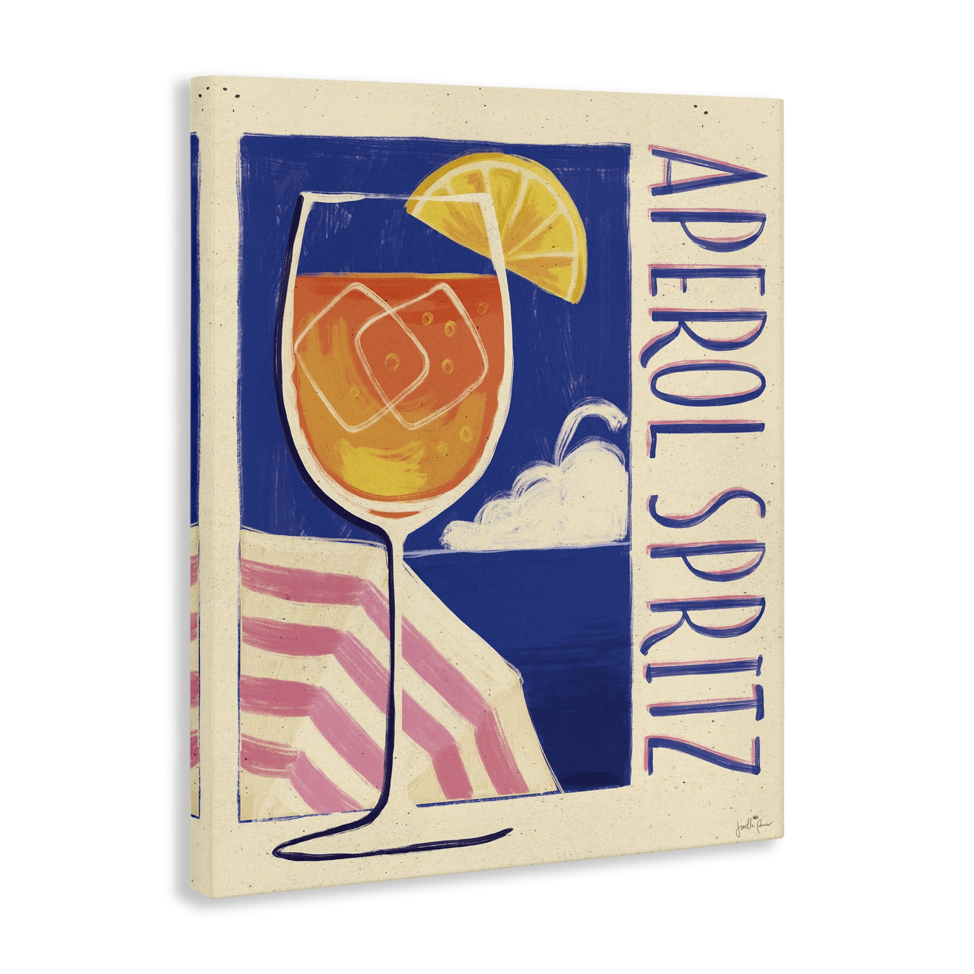 Stupell Industries Retro Aperol Spritz Food & Beverage Painting Wrapped Canvas Art Print Wall Art, 24 x 30