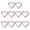 Rose Red, variant on Opolski 10Pcs Heart-shaped Carabiner Hooks Compact Quick Link Snap Hook Clips Strong Load-bearing Key Holders Camping Supplies Black