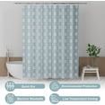 thumbnail image 4 of Fabric Shower Curtain Set, Blue and White Floral Cloth Shower Curtain with 12 Shower Curtain Hooks, Rustic Home Hotel Quality Washable Farmhouse Fall Bathroom Shower Curtains, 72x72 Inches, 4 of 6