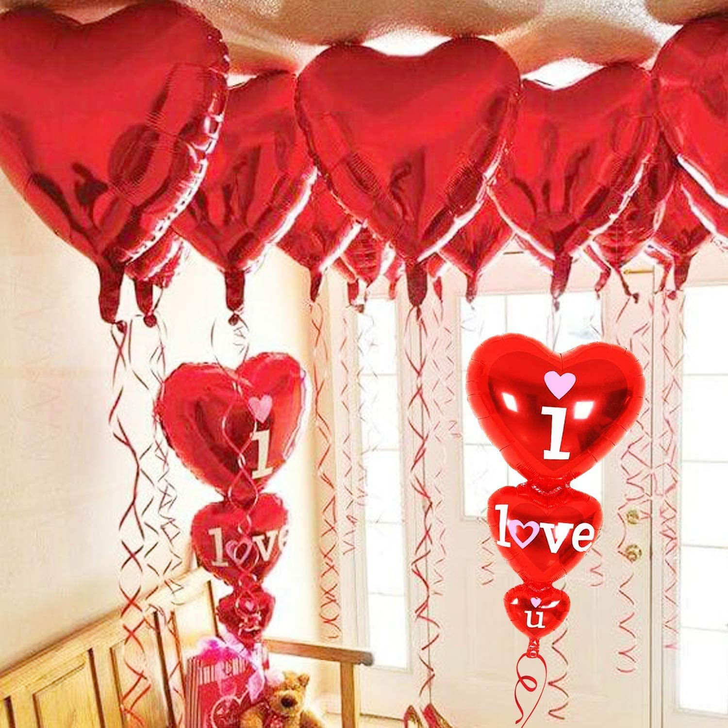100 MIX HEART SHAPE BALLOONS Wedding Party Romantic baloon Valentines Birthday