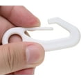 thumbnail image 2 of Mini patinador de nailon blanco para mástil de bandera, gancho de seguridad resistente para sujetar ojales de bandera a la cuerda (10) Sincero Hogar, 2 of 6