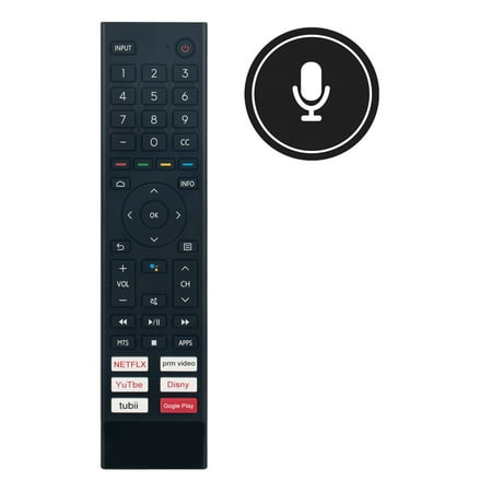 New ERF3AA80 Voice Replace Remote Control fit for HISENSE TV with APP: NETFLIX PRIME-VIDEO YOUTUBE DISNEY+ TUBI GOOGLE-PLAY