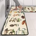 thumbnail image 2 of Kitchen Rugs Sets Of 2,Colorful Mushroom Label Light Pattern Anti Fatigue Kitchen Mat Rugs Non Slip Washable,Decorative Kitchen Floor Mats for Kitchen,Sink,Laundry,17"x47"+17"x47", 2 of 5