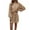 Khaki, variant on Dxzfnsa Women 2025 Spring Puff Long Sleeve Crewneck Smocked Maxi Dress Empire Waist Tiered A-line Swing Flowy Long Dress(Pink,S-3XL)