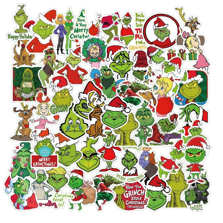 50+ How The GRINCH Stole Christmas Decal Stickers, For Water