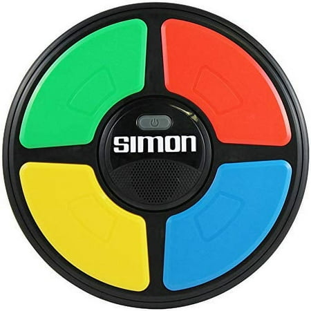 Basic Fun Simon Electronic Game with Digital Screen and Built-In Counter, 9-Inch Diameter