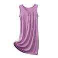 thumbnail image 1 of Huaizzzy Chemise de Nuit d'Été pour Femmes Chemise de Nuit Confortable Col Rond Sans Manches Robe de Maison Vêtements de Détente Basiques pour Femmes Chemises de Nuit pour Femmes Chemise de Nuit Manches Courtes Bouton, 1 of 4