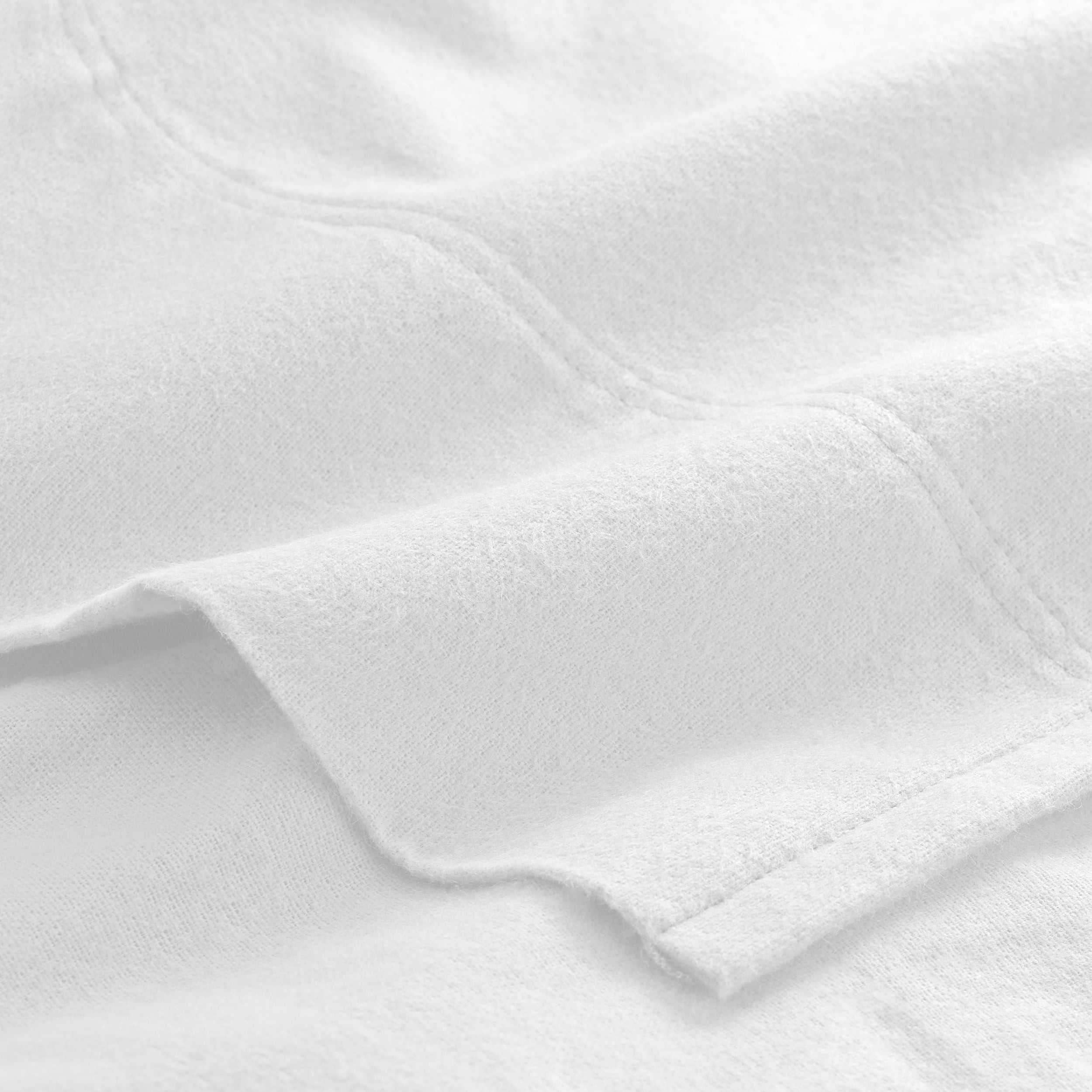 Bare Home 100% Cotton Flannel Deep Pocket 4-Piece Sheet Set with 2 Bonus Pillowcases (Full, White)