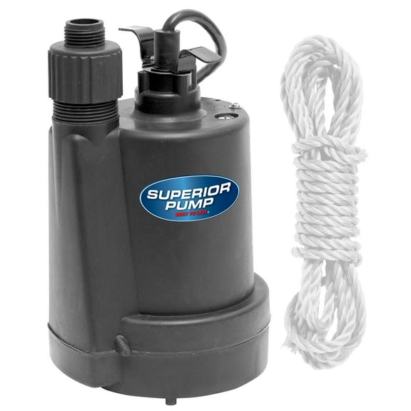 1/5 HP Thermoplastic Submersible Utility Pump with 25' Cord