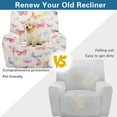 thumbnail image 4 of Whosucclay Colorful Butterfly Star Print Recliner Cover 4-Pieces Reclining Covers with Pocket Stretch Recliner Chair Covers with Elastic Band Washable Furniture Protector for Pets, Kids, 4 of 8