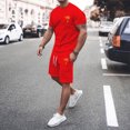 thumbnail image 1 of MKLEKYY Pijama Corto De Verano Para Hombre, Ropa Deportiva, Camiseta Transpirable De Manga Corta Y Pantalones Cortos Deportivos Con Bolsillos., 1 of 4