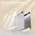 thumbnail image 3 of Fintie Hybrid Slim Case for Samsung Galaxy Tab S10 Plus 2024/ Tab S9 Plus 2023 12.4 Inch with S Pen Holder, Shockproof Cover with Clear Transparent Back Shell, Auto Wake/Sleep, Starlight, 3 of 10