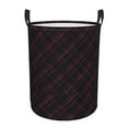 thumbnail image 1 of ZICANCN Black Pink Plaid Background Laundry Basket Organizer , Dirty Clothes Hamper for Bathroom Kids Girls Boys Laundry Hamper Small, 1 of 8