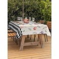 thumbnail image 2 of Outdoor Tablecloth with Umbrella Hole and Zipper, Easter Rectangle Table Cloth 60x120 Inch Waterproof Tablecloth, Spring Farmhouse Bunny Eggs Flower Black Plaid Picnic Table Cover for Patio Camping, 2 of 7