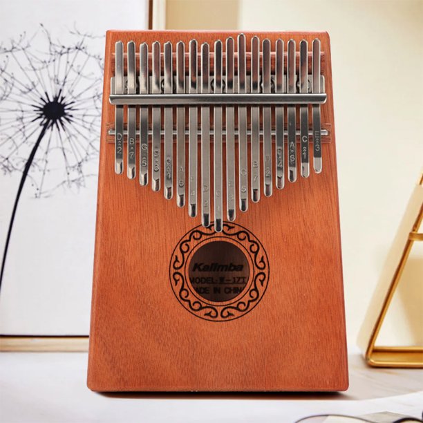 Kalimba pequeño de caoba, bonito instrumento de 17 teclas, regalo exquisito para niños principiantes Likrtyny Para estrenar