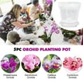 thumbnail image 2 of Hvmvliv Clear Orchid Pots 5Pcs Transparent Planting Pots with Holes Plastic Planting Cultivation Pots Breathable Flower Plant Nursery Pot with Trays Garden Supplies Multicolor, 2 of 9