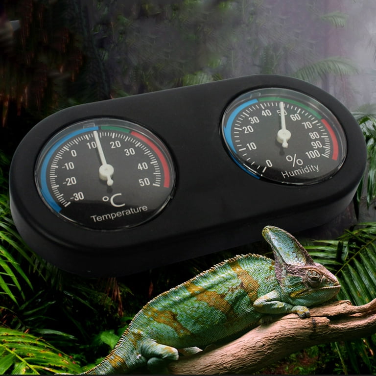 Reptile Tank Thermometer Hygrometer Temperature Humidity Monitor For  Vivarium Terrarium 