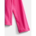 thumbnail image 3 of Wonder Nation Toddler Girls' Ribbed Cardigan with Long Sleeves, Sizes 18M-5T, 3 of 3