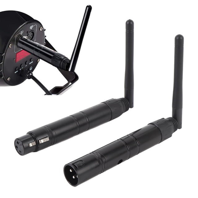Transmisor Receptor Inalámbrico DMX512, DJ 2.4G DMX 1 Transmisor Y 1 Receptor, 400M De Largo Alcance, Controlador De Luz DMX Para Iluminación De Escenario LED