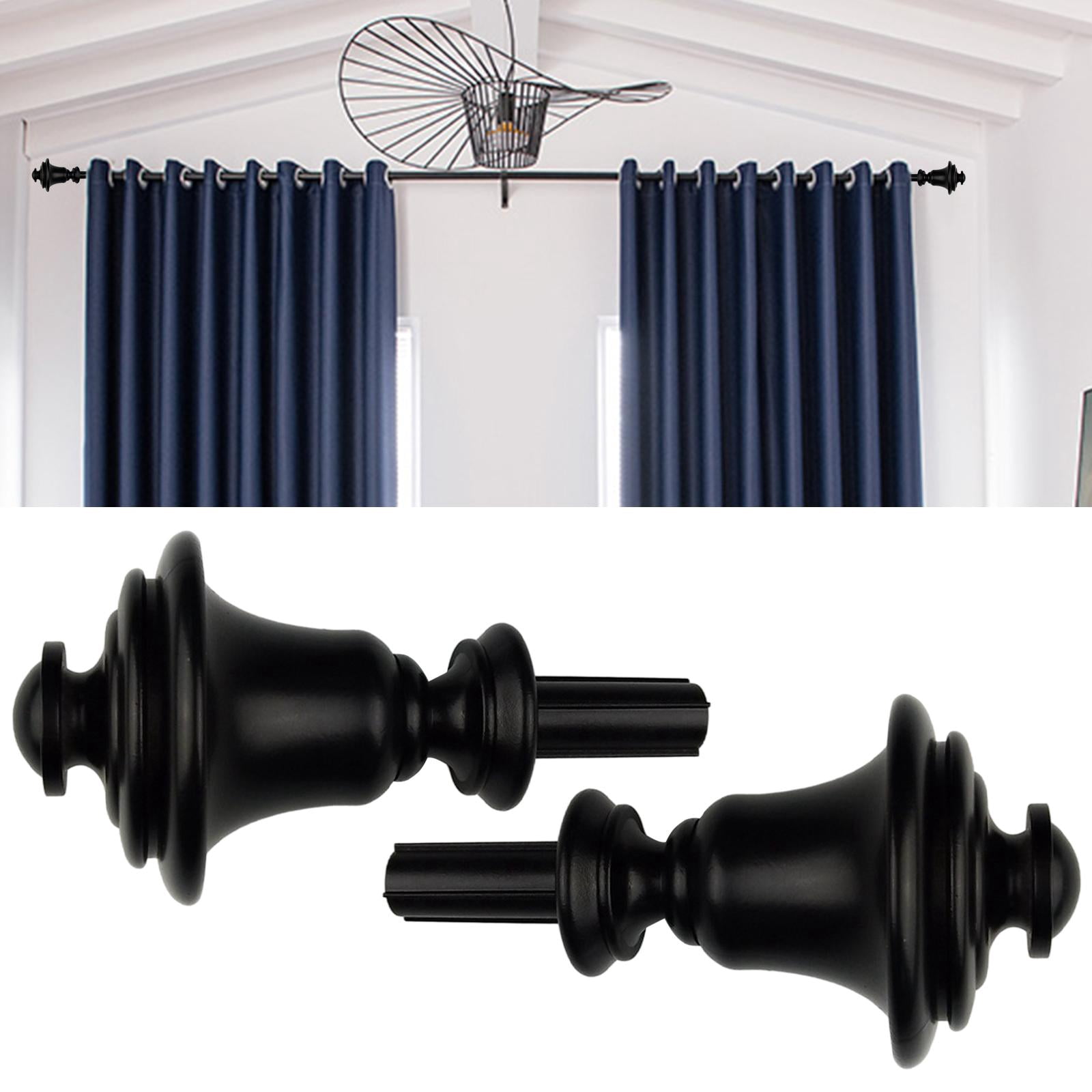 Gcurtain - Juego De Barrales De Cortina Decorativos Para Ventana Con Diseño De Torre Eiffel D20, Longitud Fija, Fácil De Instalar, Resistente, Acabado De Níquel Cepillado (1-3.55 M