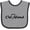 Heather and Black, variant on Inktastic Cleveland Heart Handwriting Black Boys or Girls Baby Bib