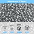 thumbnail image 2 of Uxcell 1000Pcs Faux Pearl for Crafting, 8mm No Hole ABS Round Pearls Beads for Cosmetic Boxes, DIY, Light Silver Grey, 2 of 5