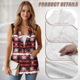 thumbnail image 6 of Uorisanigo Christmas Red Plaid Women's Jacket Vest Open Front Women's Sleeveless Vest Blazer Lightweight Vests Blazer Fashion Outerwear Size S, 6 of 7