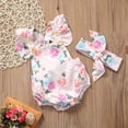 thumbnail image 3 of URMAGIC Baby Girl Romper Floral Print Jumpsuit Infant Outfits Summer Clothes Sunsuit, 3 of 6