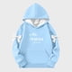 thumbnail image 4 of Camiseta de manga larga con lazo para niños, cuello redondo liso, parte superior lisa, adecuada para niños y niñas, sudadera con capucha para niñas, parte superior de poliéster, 4 of 6