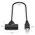 thumbnail image 3 of Cable adaptador HDD SATA 3 a USB Cable adaptador SSD Cable convertidor de disco de controlador duro de 2,5 pulgadas con 22 pines, USB 2.0 Inevent EL2148-01B, 3 of 7