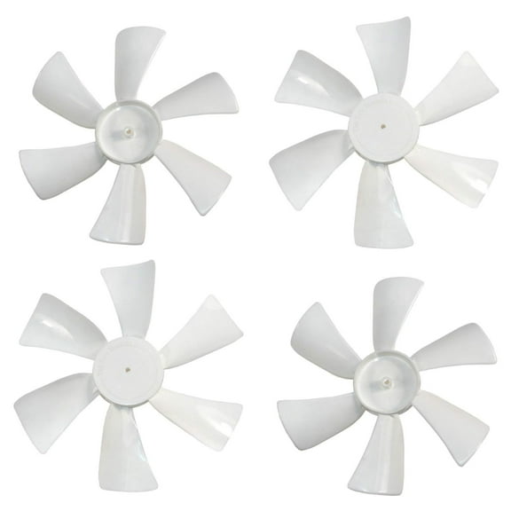 HQRP 4-Pack 6" Fan Blades CCW 3/32" D-Bore Replacement for 12V RV Roof Vents / Range Hoods