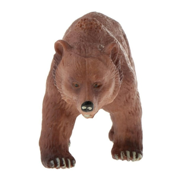 Figuras de animales, animales de la selva, modelo de animales, juguetes para niños, decoración del hogar, regalos de fiesta oso pardo PL127-080