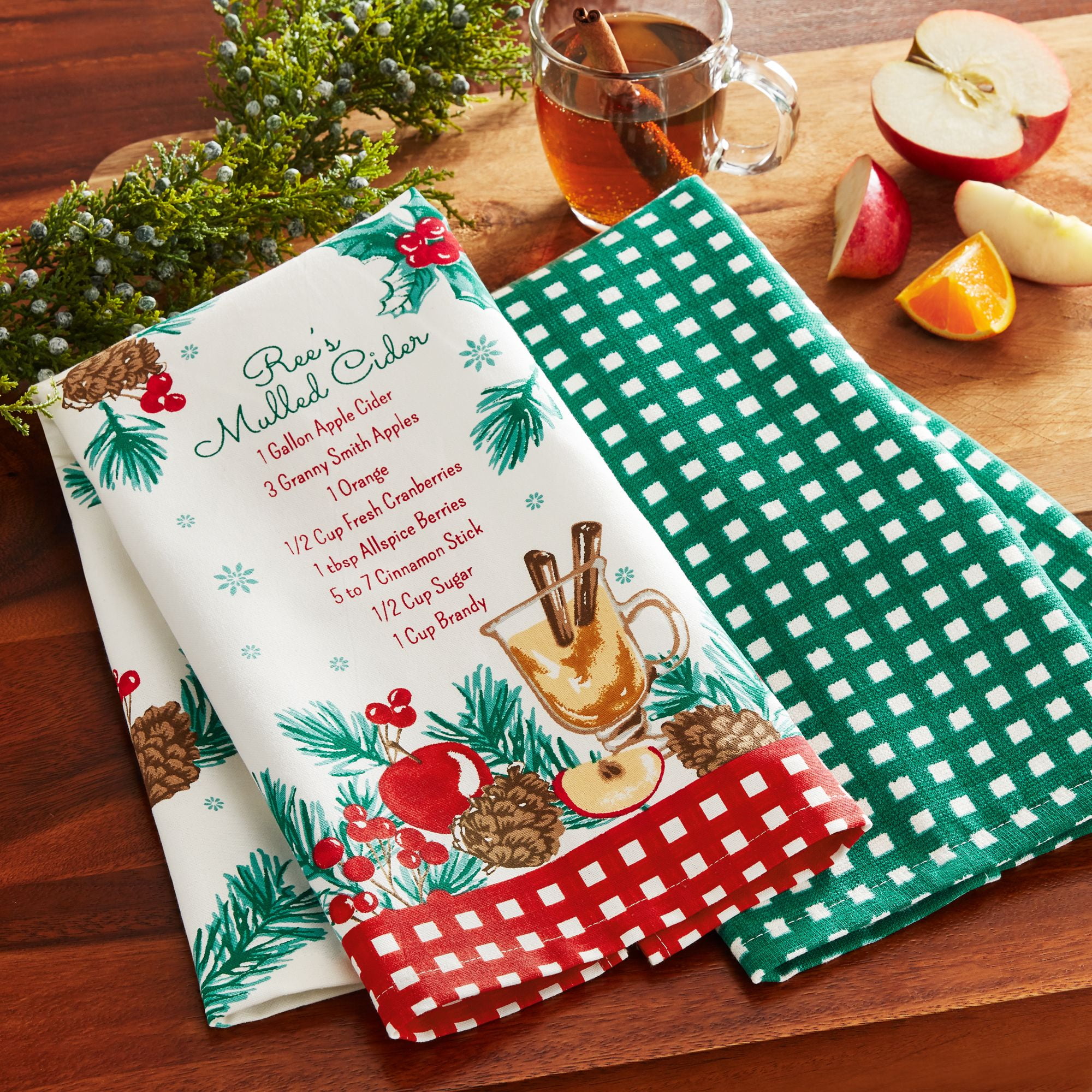 The Pioneer Woman Mulled Cider Kitchen Towel Set Set Of 2 Walmart Com Walmart Com