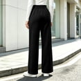 thumbnail image 4 of GERsome Women's Fleece Wide Leg Pants Drawstring Elastic Waist Lounge Sweatpants with Pockets Winter Casual Trousers Size 3XL, 4 of 6