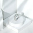 thumbnail image 6 of Rosec Jewels Moissanite Oval Engagement Ring with Side Stones - 6X8 mm - Designer Ring - 1 Ct - D-VS1 Grade, 14K White Gold, US 3.50, 6 of 9