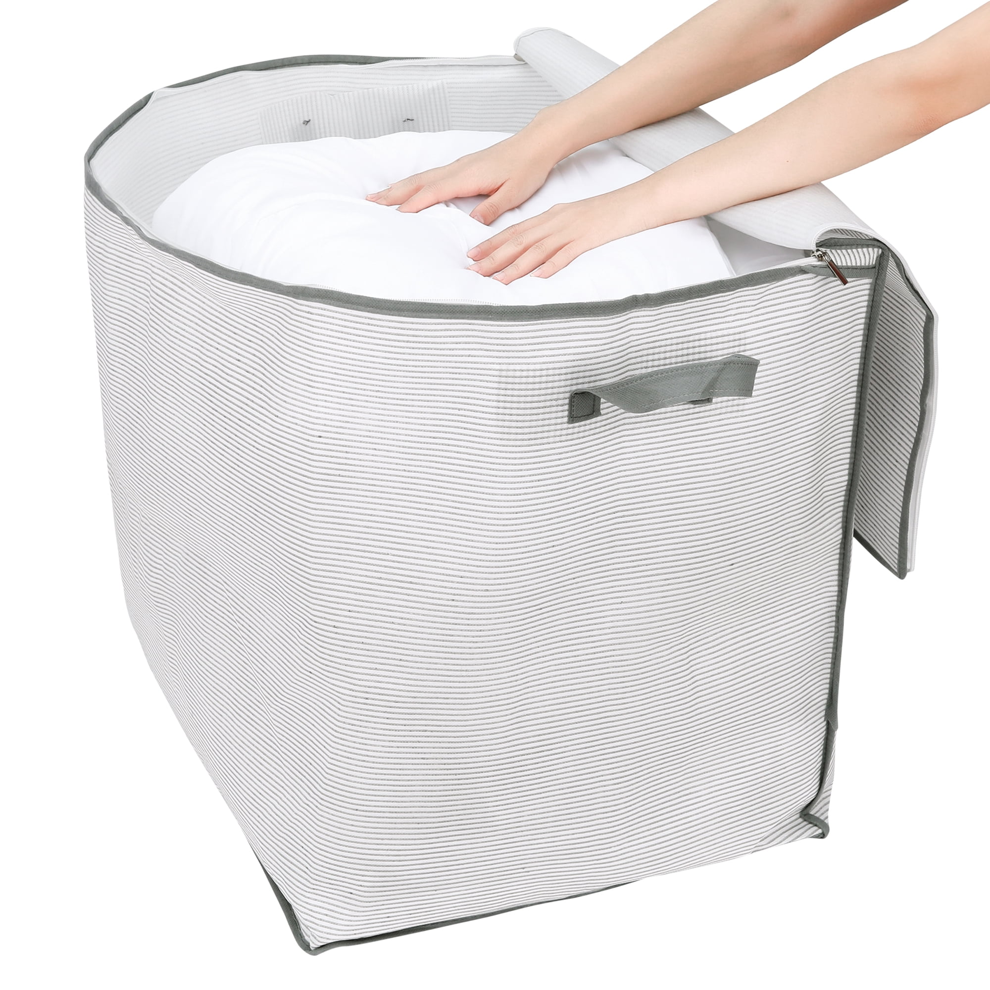 Unique Bargains 1 Pack Clothes Storage Bags Moving Bags Stripe 22*17.5*22in