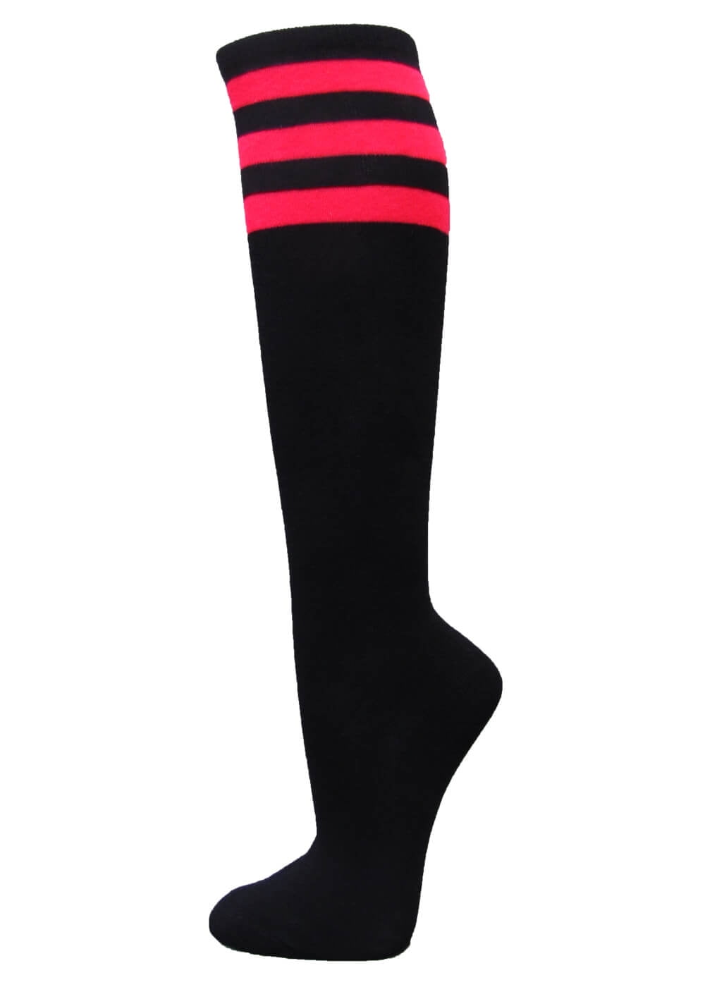 red black knee high socks