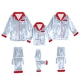 thumbnail image 6 of UJNDER Family Christmas Pajamas Matching Sets Fleece Long Sleeve Cozy Holiday Festive Nightwear Outfit for Kids,01_Light Blue,3-4 Years, 6 of 6