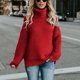 thumbnail image 5 of Suéter de otoño e invierno de estilo europeo y americano para mujer, suéter de cuello alto y manga larga de línea gruesa, 5 of 6