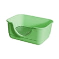 thumbnail image 1 of Inodoro desmontable antisalpicaduras para perros con pala para interiores y otras mascotas (conejos). verde, 1 of 9