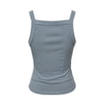 thumbnail image 4 of Gunia Ribbed Tank Tops Women Classic Solid Camisole Layering Piece Casual Daily Wear Soft Stretchy Comfort Fit Womens Camisole Tank Tops Grey, 4 of 5