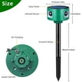 thumbnail image 6 of Paddsun Ultrasonic Solar Animal Repeller, 2 Pack Outdoor Waterproof Animal Repellent Deterrent for Raccoons, Rabbits, Squirrels, Deer, Dogs, Skunks, Foxes, 6 of 17